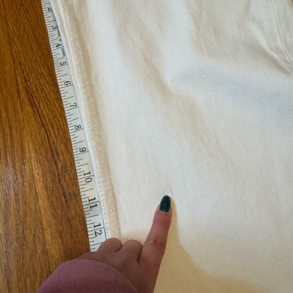 nwt Zara white mid rise full length wide leg jeans **run small - Picture 3 of 12